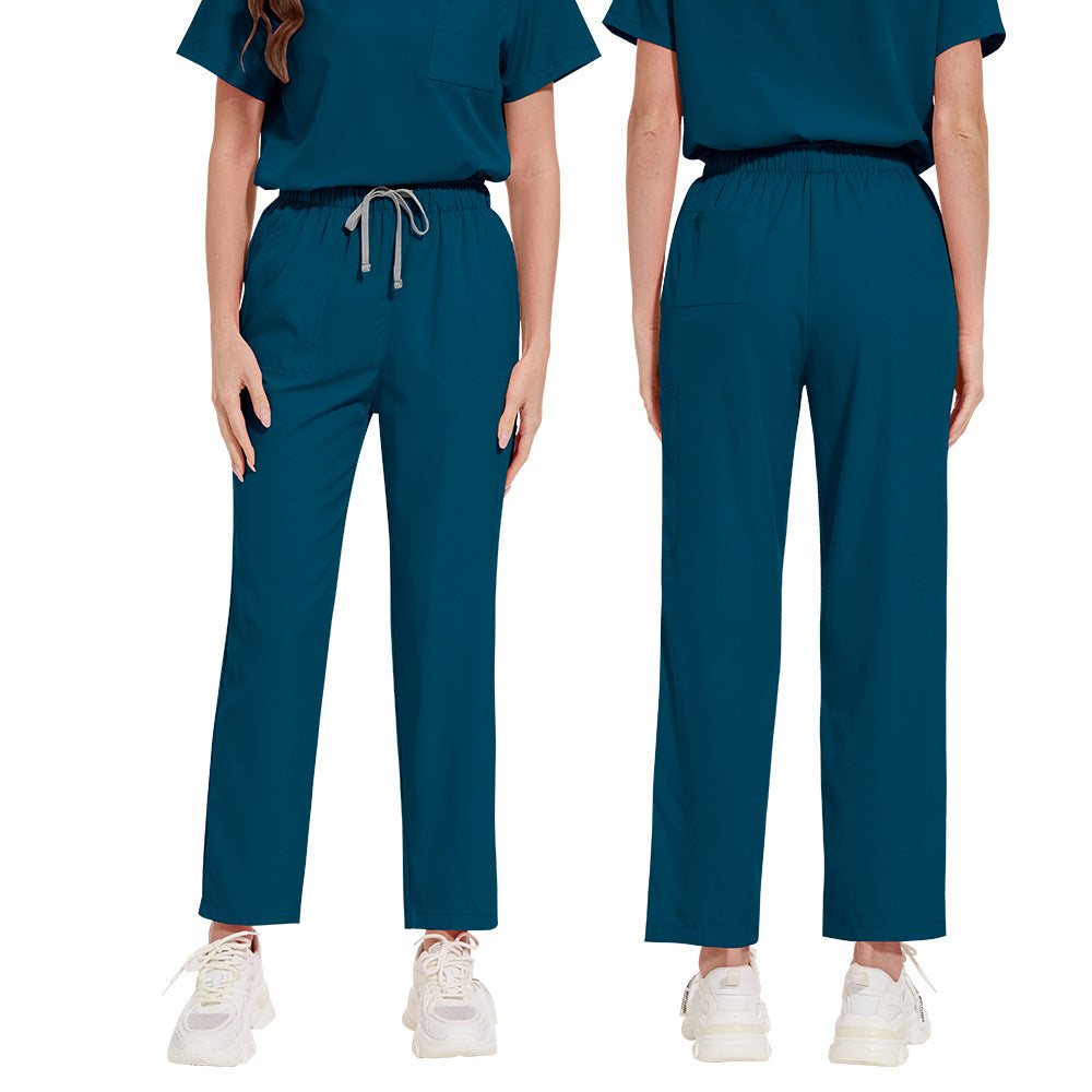 Multi-color Nurse Uniform Set Top And Pants Two-piece Outfit For Women